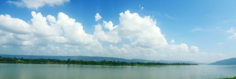 Panoramic view of lake against sky
