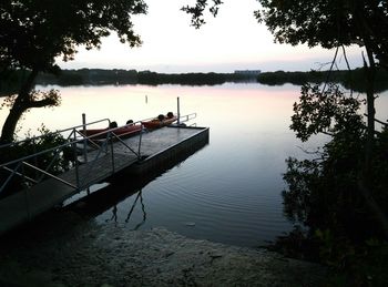 Scenic view of calm lake