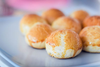 Close-up of bread in plate