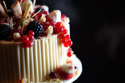 Close-up of dessert on table