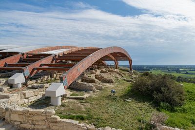 Canopy over the ruins of the ancient city, cyprus, kourion