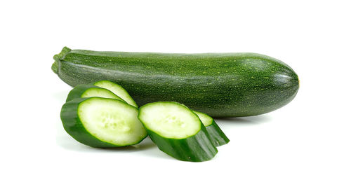 Close-up of green beans against white background