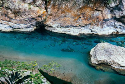 Rock formations in sea