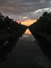 Scenic view of landscape against sky at sunset