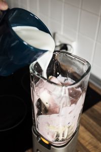 Close-up of ice cream on table