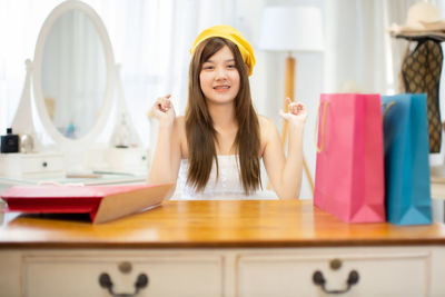 Portrait of a smiling young woman