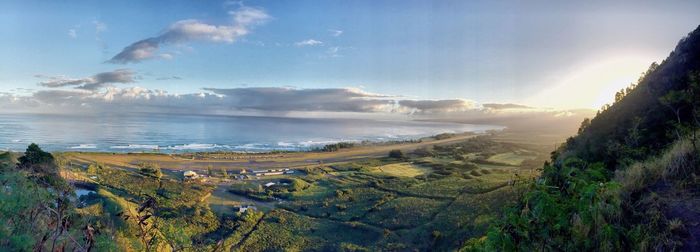 Panoramic view of sea against sky