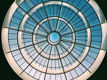 Directly below shot of skylight in museum