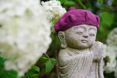 Close-up of statue against blurred background