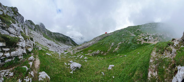 Panoramic view of an alpine valley