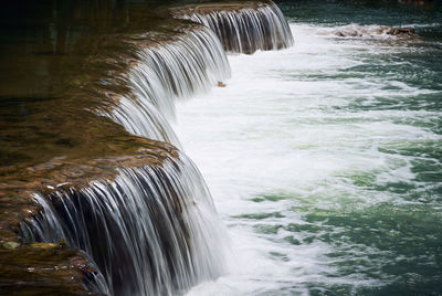 Scenic view of waterfall