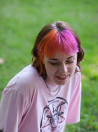 Portrait of a smiling young woman