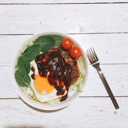 Close-up of served food