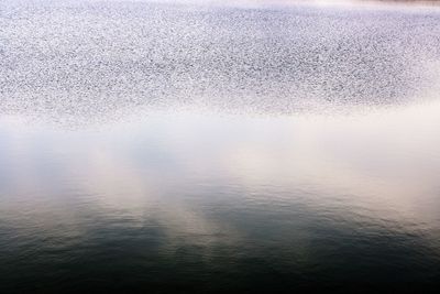 High angle view of sea against sky