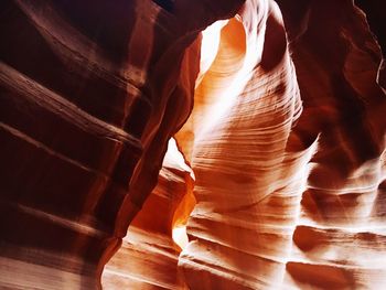 Low angle view of antelope canyon