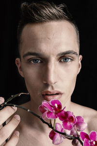 Close-up portrait of young woman