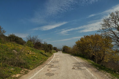 Road passing through landscape