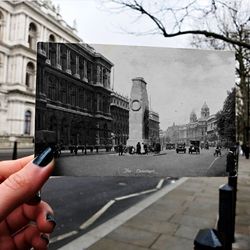 Cropped image of person standing on road