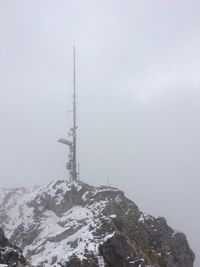 Scenic view of snow covered mountains