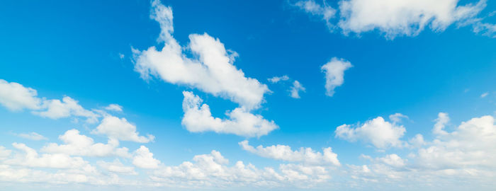 Low angle view of clouds in blue sky