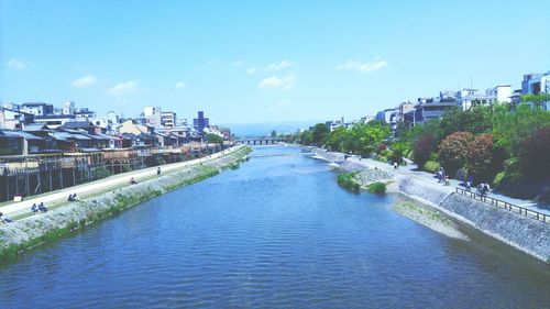 High angle view of river in japan