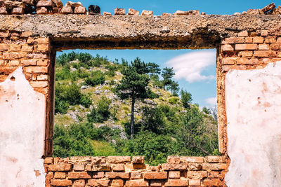 View of old ruin building