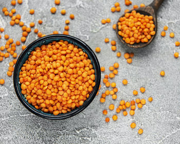 High angle view of vegetables in container