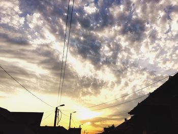 Low angle view of sky during sunset