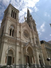 Low angle view of church against sky