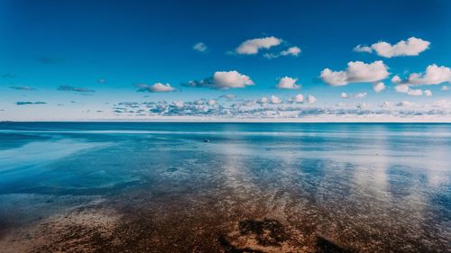 View of sea against cloudy sky