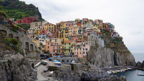 View of buildings at seaside