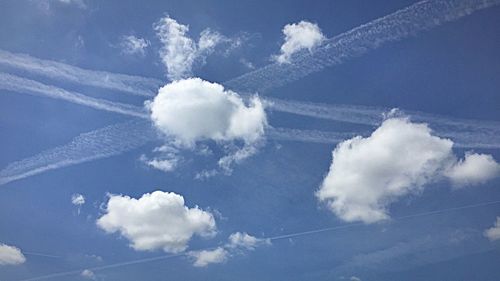 Low angle view of cloudy sky