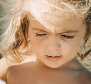 Close-up portrait of a girl