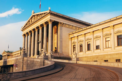 Low angle view of historical building