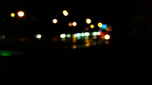 Defocused image of illuminated lights