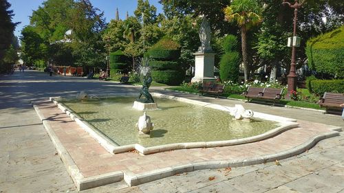 View of a fountain in park