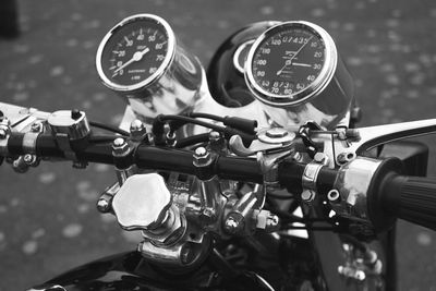 Close-up of vintage motorcycle 