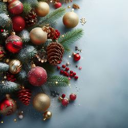 Close-up of christmas decorations on table