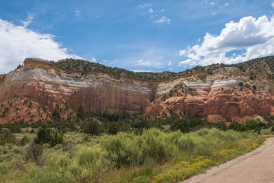 Scenic view of rocky mountains against sky