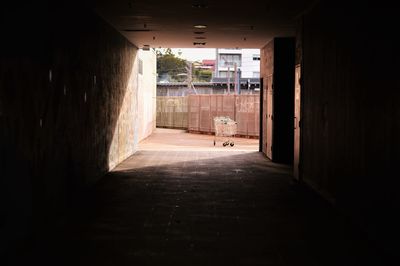 Empty corridor of building