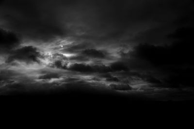 Low angle view of storm clouds in sky