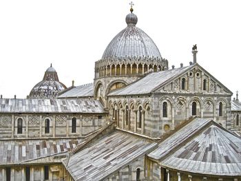 High section of pisa church against clear sky