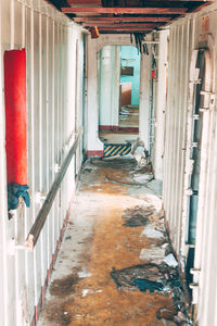 Interior of abandoned building