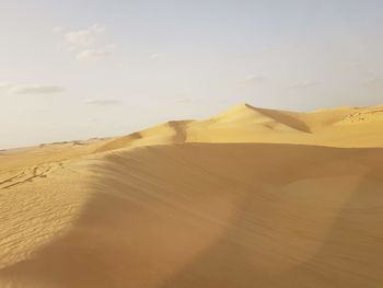 Sand dunes in a desert