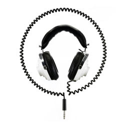 Close-up of spiral object over white background