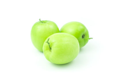 Close-up of apple against white background