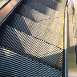 Close-up of escalator