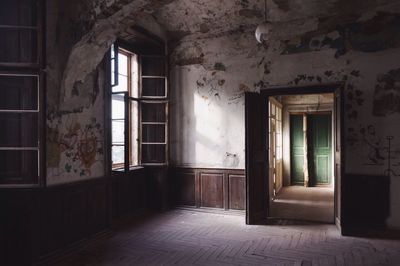 Interior of abandoned house