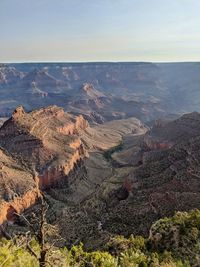 Aerial view of dramatic landscape