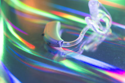 Close-up of multi colored light bulbs